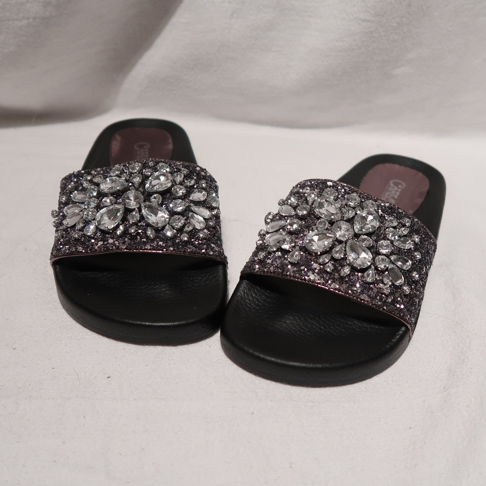 Jeweled Slide Sandals